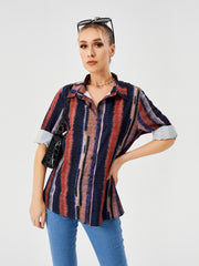 Women's Casual Loose Striped Shirt