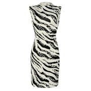 Sleeveless Zebra Print Skinny Dress