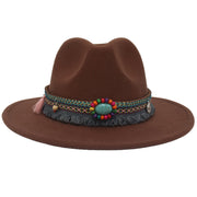 Ethnic Style Western Cowboy Hat Gem Accessories Tibetan Top Hat