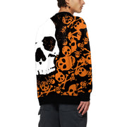 Men's Halloween Round Neck Skull Digital Printing Sweater