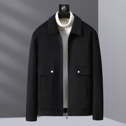 Spring New Casual Knitted Polo Collar Jacket Men