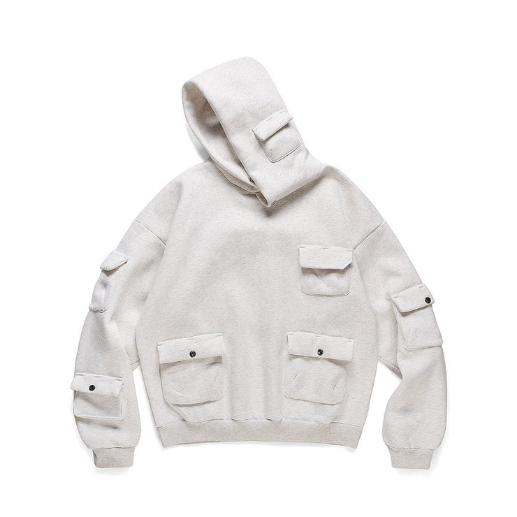 Heavyweight Multi-pocket Sweatshirt Oversize Hoodie