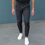 Men's Pure Color Tight Trousers