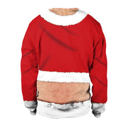 Men's Santa Claus Digital Printing Pullover Round Neck Couple Sweater