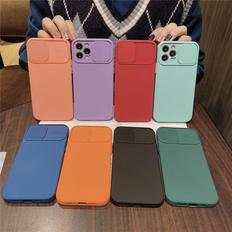 Pure Lens Sliding Window Mobile Phone Case Cover Sliding