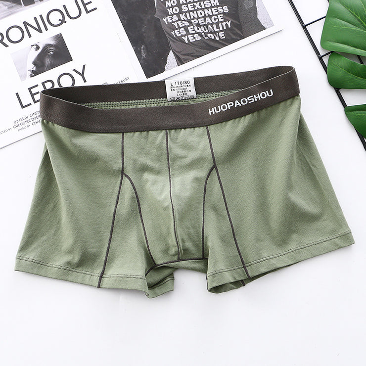 Men's Boxer Briefs Week Days Underwear Solid Color Simple Trendy Breathable Multicolor Pants