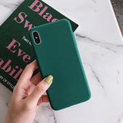 Pure color creative macaron phone case