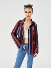 Women's Casual Loose Striped Shirt