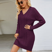 Long Twisted Basic Knitted Dress