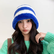 Thickened Striped Ear Protection Knitting Hat