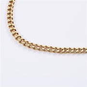 18k thick chain without pendant necklace