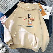 Cartoon Print Sweatshirt Harajuku Style Leisure Hooded Sweater