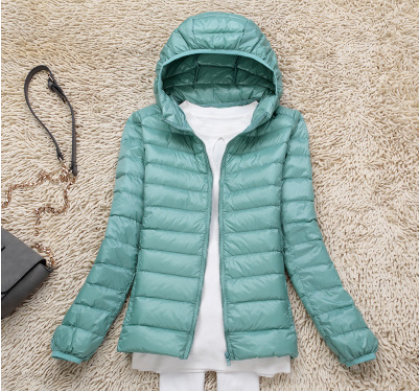 2022 New Winter Clothing Light Short Short Fashion Slim Down Jacket Women's Light Down Jacket Hooded Jacket Tide