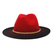 Woolen Flat Brim Broad-brimmed Hat Autumn And Winter British Style Men And Women