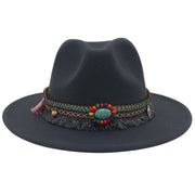 Ethnic Style Western Cowboy Hat Gem Accessories Tibetan Top Hat