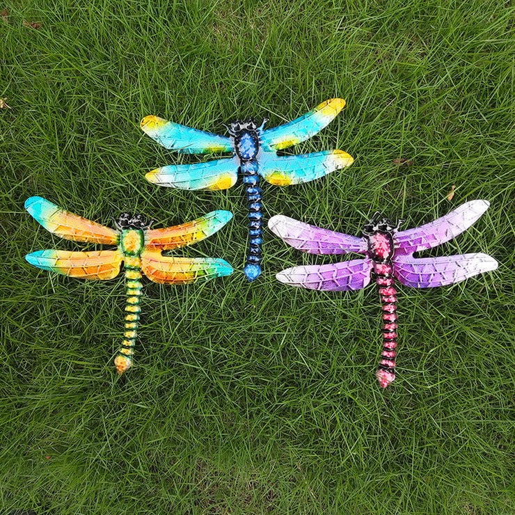 Creative Inkjet Wrought Iron Metal Dragonfly Wall Hanging