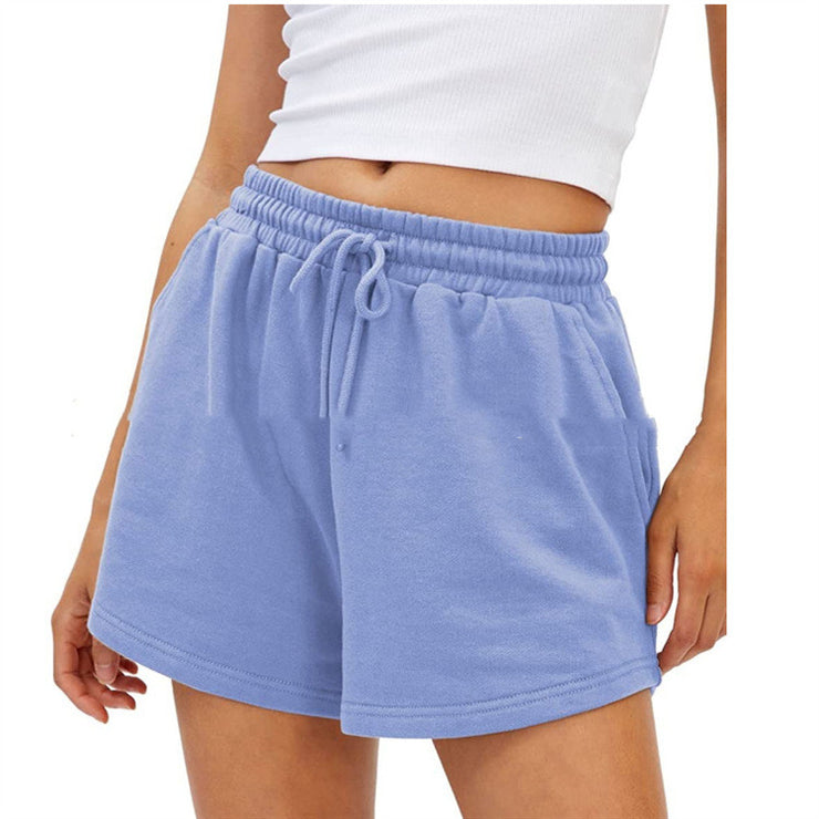 Women's Fashion Casual Exercise Elastic Running High Waist Shorts