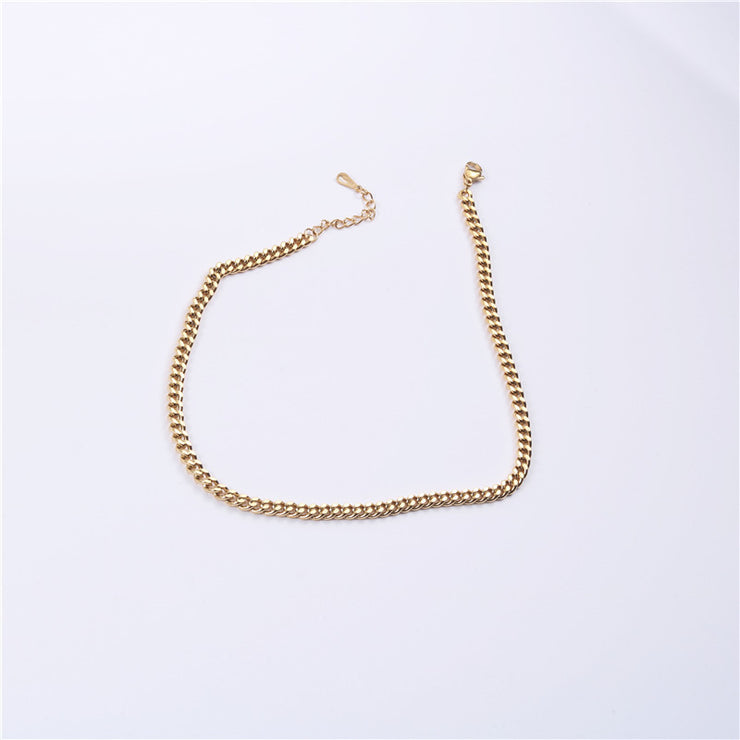 18k thick chain without pendant necklace