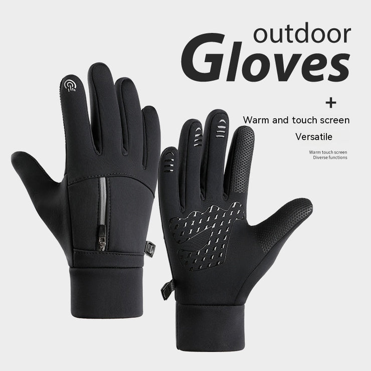 Outdoor Waterproof Velvet Warm Cycling Gloves