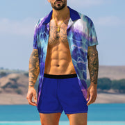 Colorful 3D Printed Vacation Suit For Men