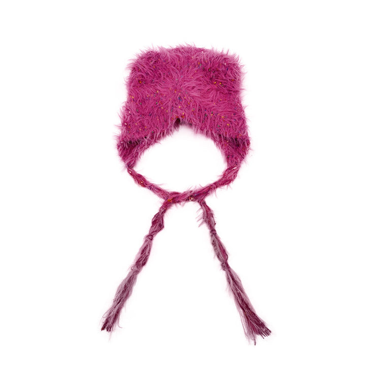 Original Design Dopamine Color Point Strap Woolen Cap Children