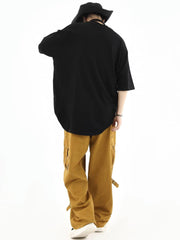 Men's Retro Loose Straight Wide Leg Casual Trousers