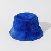 Children Solid Color Plush Bucket Hat