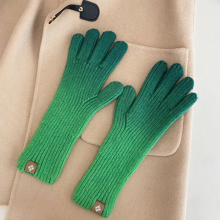 Fashion Winter Warm Gradient Gloves