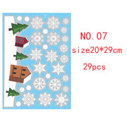 Glass Stickers Old People Scene Layout Christmas Decoration