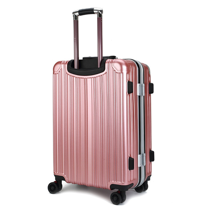 Luggage pull rod box Cardan female rose gold aluminum frame tour box 2024 inch men business suitcase