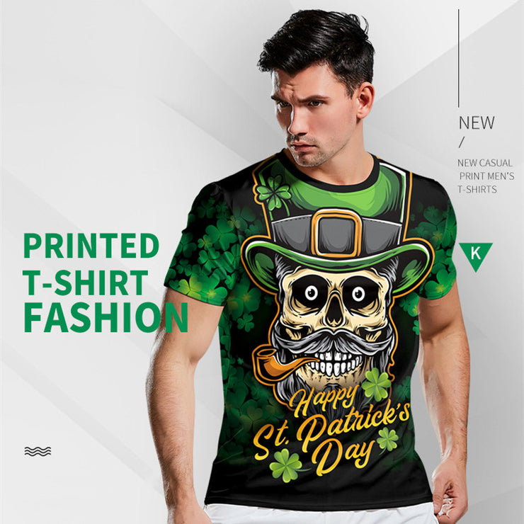 Animal Funny 3D Digital Printing Casual Short Sleeve Men's T-shirt