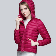 2022 New Winter Clothing Light Short Short Fashion Slim Down Jacket Women's Light Down Jacket Hooded Jacket Tide