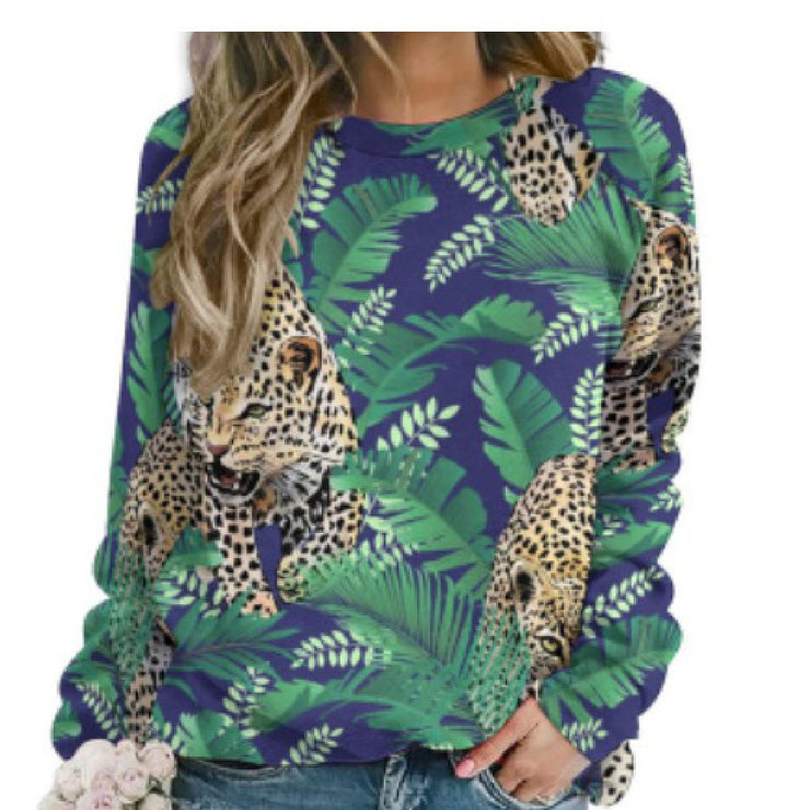 Women's Fashion Tiger Print Sweater