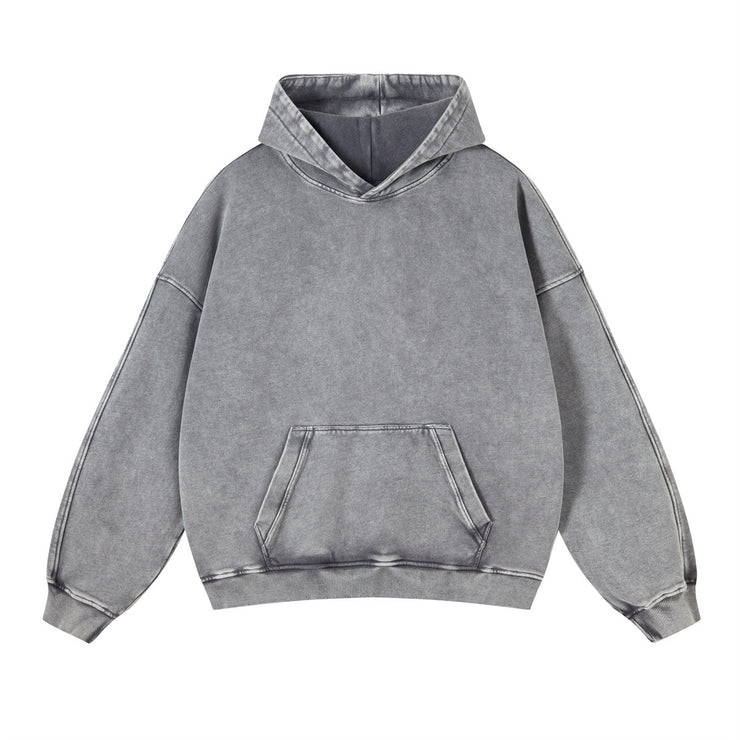 Men's Retro Distressed Hooded Sweater