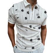 Printed Loose Fitting Short Sleeved T-shirt For Men