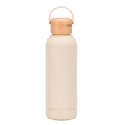 500ml Small Mouth Vacuum Cup Portable Handle Bamboo Wood Cover Water Cup Water Bottle