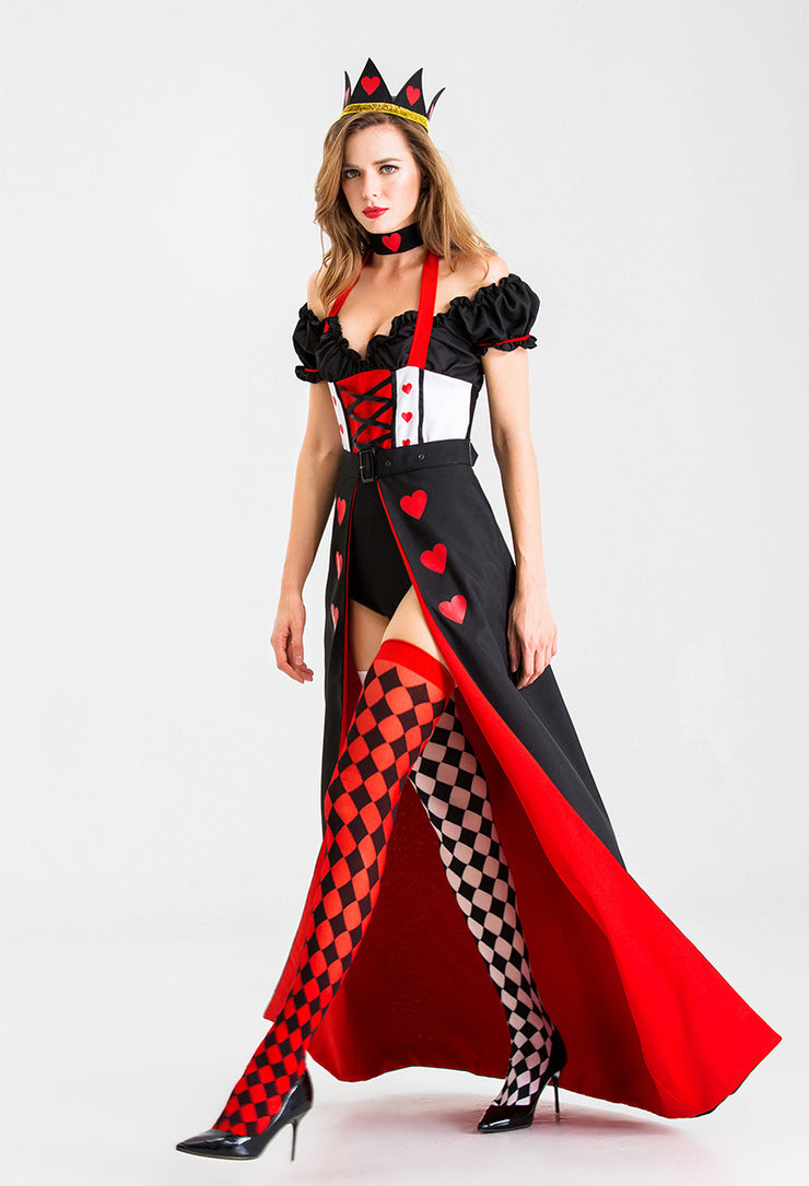 Red Peach Heart Queen Uniform Halloween Costume