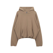 Solid Hooded Heavyweight Hoodie Wash Sweater