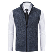 Men's Stand Collar Sweater Knitted Cardigan Coat