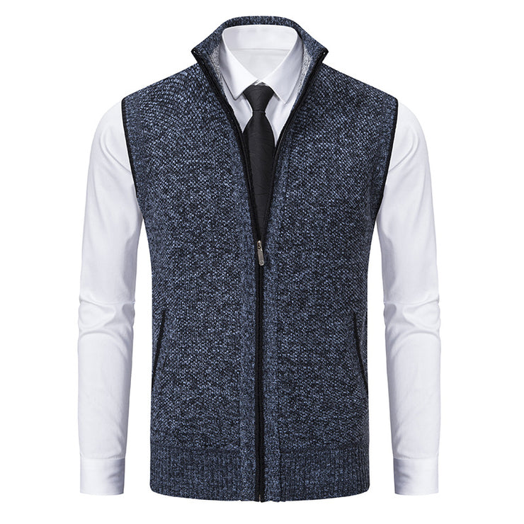 Men's Stand Collar Sweater Knitted Cardigan Coat