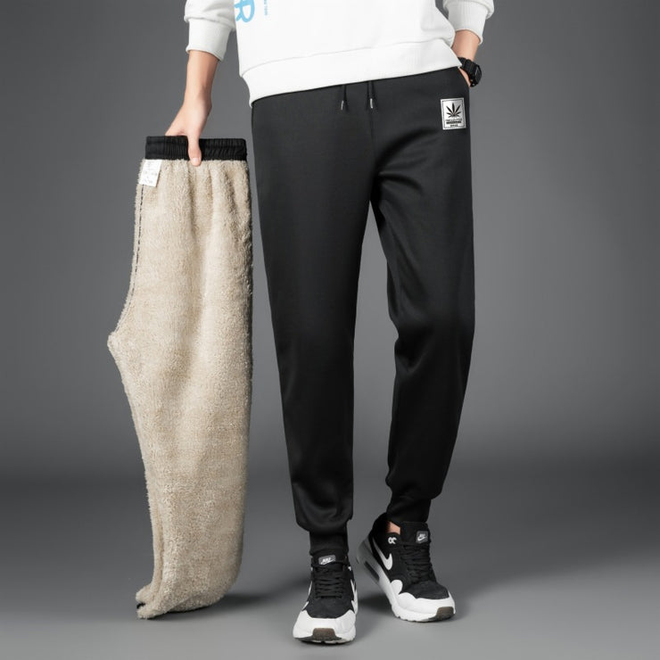 Thickened Lamb Down Casual Pants