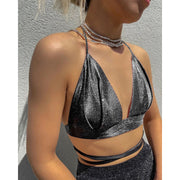 Women's Sexy Hot Girl Straps Inside The Tank Top Wind Spring Halter Backless Tops