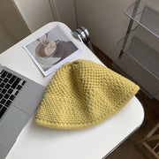 Loose Wool Knitted Fisherman Hat Women's Wool Bucket Hat