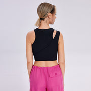 Cutout Cropped Navel Vest