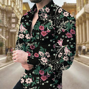 Casual Printed Men's Long Sleeved Shirt