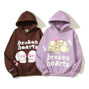 Men's And Women's Fashionable Hooded Sweater Over Printed Letters