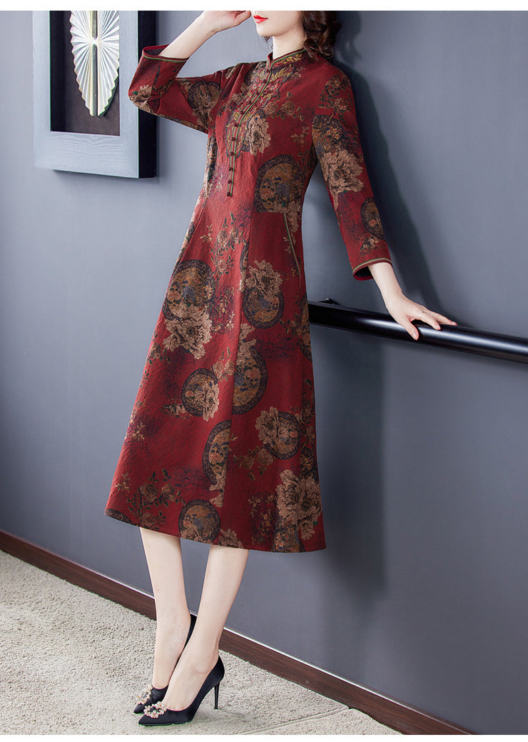 Fashion Young Yarn Silk Cheongsam Dress