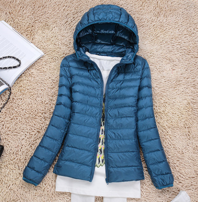 2022 New Winter Clothing Light Short Short Fashion Slim Down Jacket Women's Light Down Jacket Hooded Jacket Tide