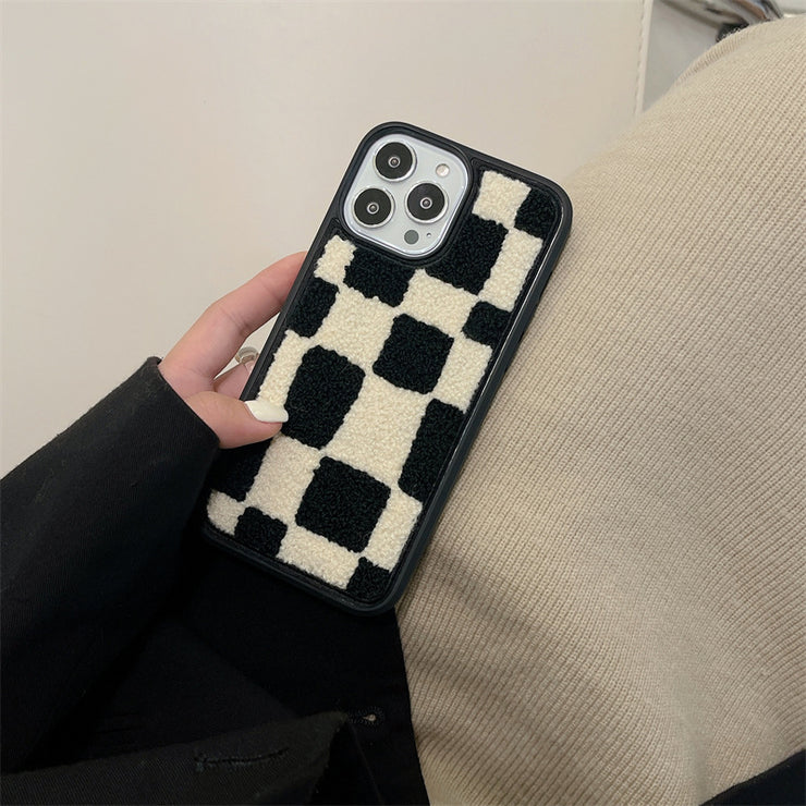 Black And White Lattice Mobile Phone Protective Case