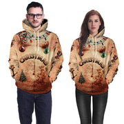 Christmas Digital Printing Leisure Pullover Hooded Sweater